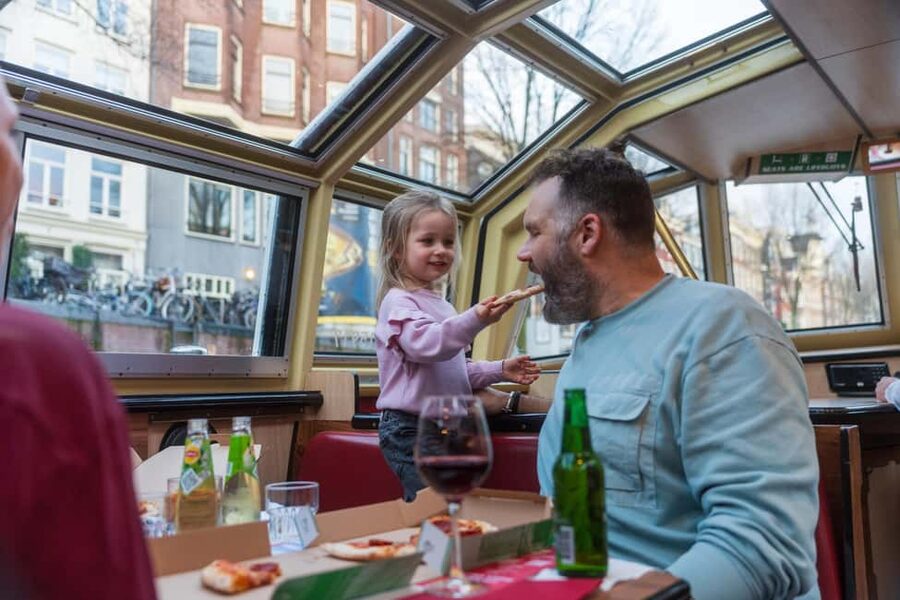 Amsterdam: Original Pizza Dinner Cruise + Unlimited Drinks - The route: UNESCO Canal Belt highlights in 90 minutes