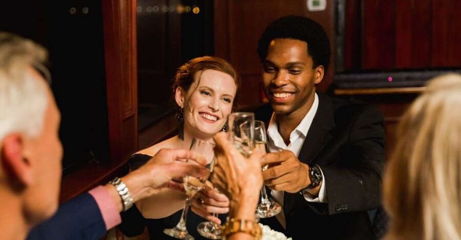 Baltimore: Christmas Eve Gourmet Brunch or Dinner Cruise - The boat setup: warm cabin comfort plus open-air roof decks