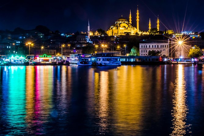 Bosphorus Dinner Cruise with Folk Dance and Live Performances - Bosphorus at night: Dolmabahçe, Ortaköy, and the bridges lit up