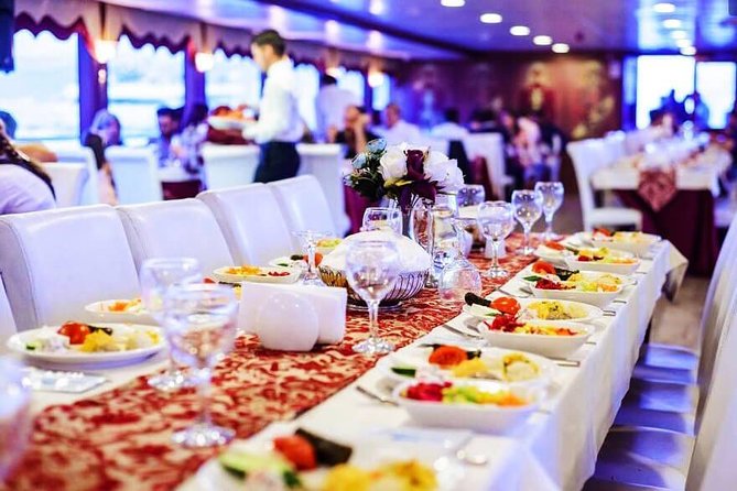 Bosphorus Dinner Cruise with Turkish Night Show Non-Alcoholic - Dinner that’s made for a crowd: the 3-course menu, realistically