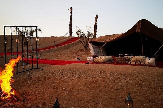 Marrakech Desert Sunset Dinner Show with Optional Quad & Camels - Dinner Under Canvas or Under Stars: What You’ll Eat and How It Feels