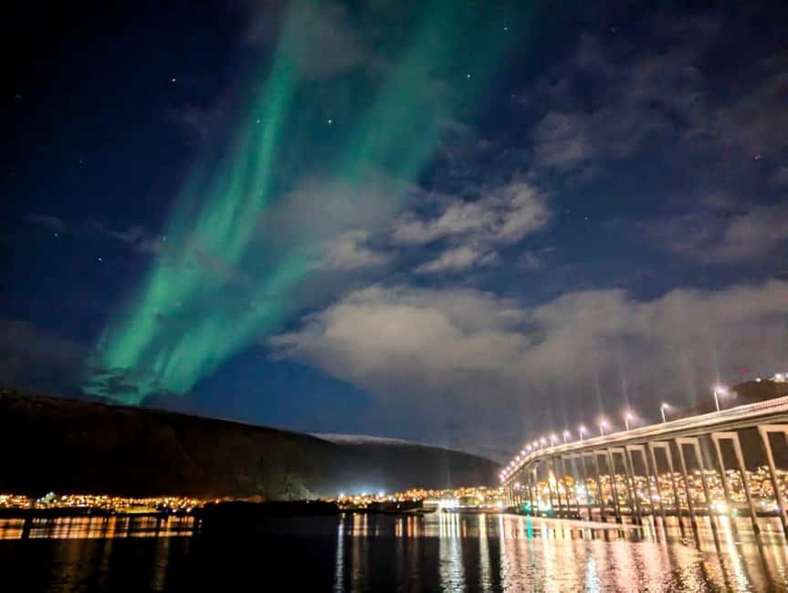 Tromsø: Evening dinner cruise with possible northern lights - MS Tromsø setup: deck views, retro saloons, and the wheelhouse talk